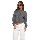 Casual Solid Color Cardigan Sweater Short Coat ASL-6750