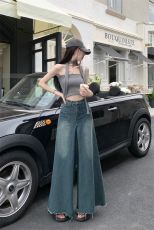 Vintage Wide Leg Loose Flared Jeans XCFF-1189