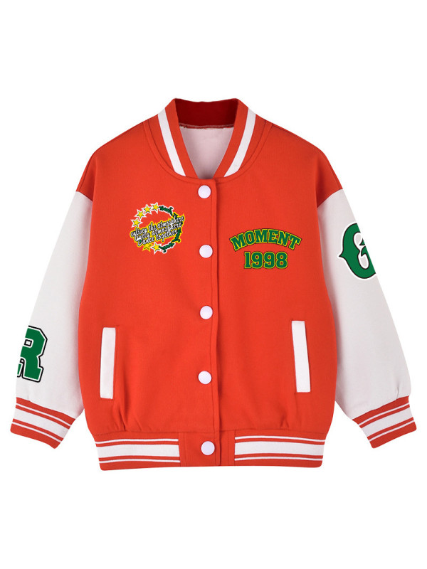 Plus Size Long Sleeve Tops Baseball Jacket GAWE-6275