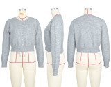 Casual Solid Color Cardigan Sweater Short Coat ASL-6750
