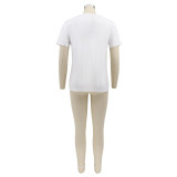 Casual Round Neck Print T Shirt HNIF-2403