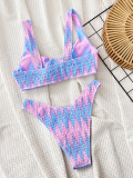 Tie Dye Print Two Piece Swimsuit CSYZ-820
