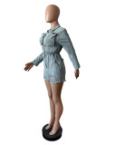 Long Sleeve Zipper Hole Romper MEM-88589