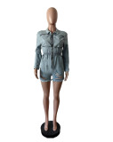 Long Sleeve Zipper Hole Romper MEM-88589