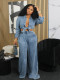 Long Sleeve Cardigan Shirt And Pants Loose 2 Piece Set SFY-506