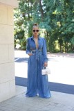 Casual Wide Leg Pants Denim Two Piece Set TR-1314