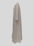 Casual Lapel Single-breasted Shirt Dress MIL-T067