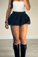Solid Color Pleated Half Body Skirt GMLX-TEMU