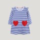 Kids Girls Striped Fly Sleeve Knit Princess Dress GASD-1535