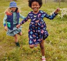 Kids Girl's Cartoon Butterfly Print Princess Dress GASD-1531