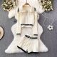 Contrast Color Sweater Long Sleeve Shorts Suit GPND-lw230968