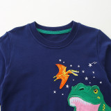 Kids Boy's Dinosaur Embroidery Long Sleeve Sweatshirt GASD-8224