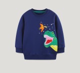Kids Boy's Dinosaur Embroidery Long Sleeve Sweatshirt GASD-8224