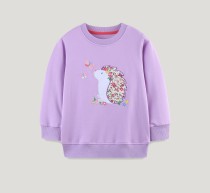 Kid Gril's Cartoon Embroidery Long Sleeve Sweatshirt GASD-8230