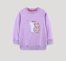 Kid Gril's Cartoon Embroidery Long Sleeve Sweatshirt GASD-8230