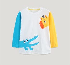 Kids Boy's Color Block Long Sleeve T Shirt GASD-5397