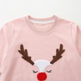 Kids Girl's Christmas Embroidered Knit Sweatshirt Pullover GASD-8249
