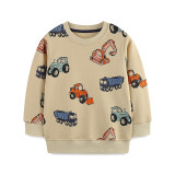 Kids Boy's Fashion Car Print Long Sleeve Sweatshirt GASD-8253