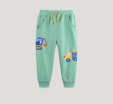 Kids Boy's Fashion Embroider Loose Sport Pants GASD-3119