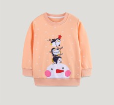 Kids Girl's Christmas Embroidered Long Sleeve Purllover GASD-8235