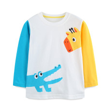 Kids Boy's Color Block Long Sleeve T Shirt GASD-5397