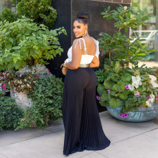 Fashion Long Sleeve Sling Ruffles Jumpsuit CYA-901427