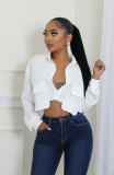 Solid Color Long Sleeve Shirt XHXF-969