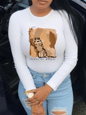 Fashion Print Long Sleeve T Shirt GDNF-266S131