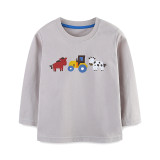 Kids Boys Print O Neck Casual T Shirt GASD-5400