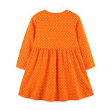 Kids Girls Long Sleeve Polka Dot Princess Dress GASD-1558