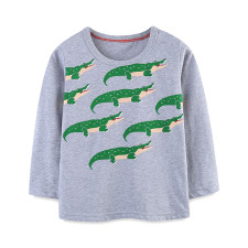 Kids Dinosaur Printed Knits Cotton T-Shirt GASD-5396