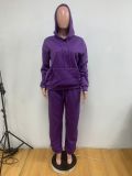 Long Sleeve Sweatshirt Hooded Two Piece Pants Set MK-3208