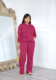 Long Sleeve Sweatshirt Hooded Two Piece Pants Set MK-3208