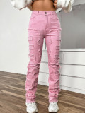 Rubbed Side Stacked Straight Jean GDMY-CK3018