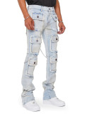 Men's Multi-pocket Straight Jeans GDMY-CK3010