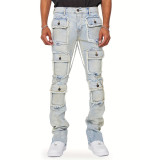 Men's Multi-pocket Straight Jeans GDMY-CK3010