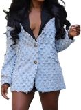 Checkerboard Plaid Jacquard Patchwork Coats SHMF-M-6188