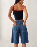 Denim Loose Fashion 5 Point Pants GDMY-FZ12125