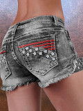 Fashion Denim Embroidered Holes Shorts GDMY-G158