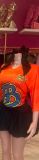 Pre Order: About 7 work days shipping Loose V-neck Print Sports T-shirt YUEM-Y220204