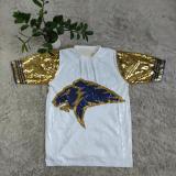 Short Sleeve Loose Sequin Dress GKLZ-W0039