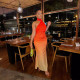Fashion Pleated PU Leather Skinny Skirt QOUY-M6012