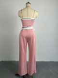 Sport Wrap Chest Vest And Wide Leg Pants Suit GCNE-6208
