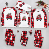 Christmas Print Long Sleeve Loungewear Plaid Pajama Set GFTM-JJF32-9