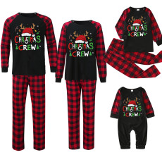 Christmas Hat Print Parent-Child Pajama Set GFTM-JJFA01-523