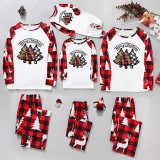 Christmas Print Long Sleeve Loungewear Plaid Pajama Set GFTM-JJF32-9