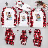 Christmas Print Long Sleeve Loungewear Plaid Pajama Set GFTM-JJF32-9