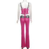 Sexy Sling Slim Tank Top Low Waisted Pants Suit GHEM-K24S43226