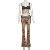 Sexy Sling Slim Tank Top Low Waisted Pants Suit GHEM-K24S43226