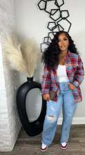 Colorful Plaid Long Sleeve Shirt OLYF-6161